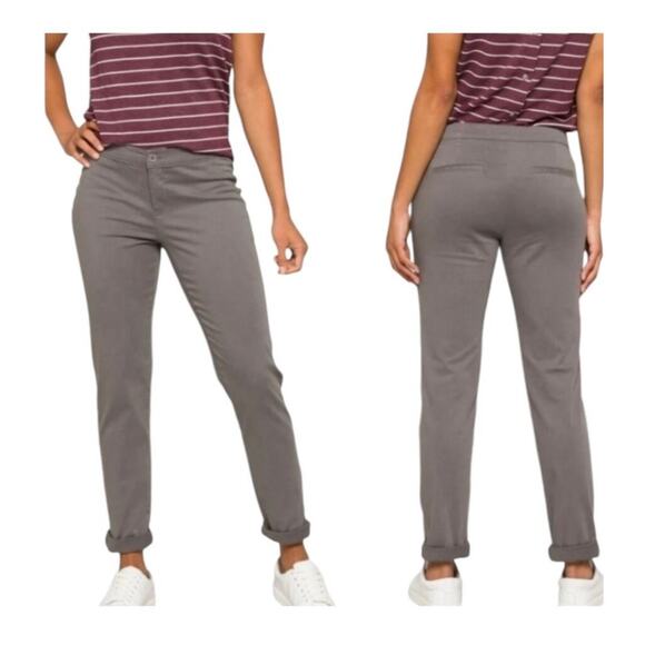LILA RYAN Women's ZURI Tapered Mid-Rise Trousers Chinos in Steel Grey Size 0 NEW - Picture 1 of 13